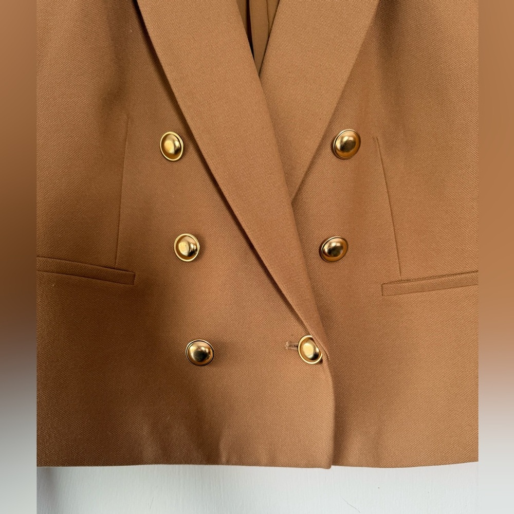 Express Cropped Editor Double Breasted Blazer Cog… - image 4